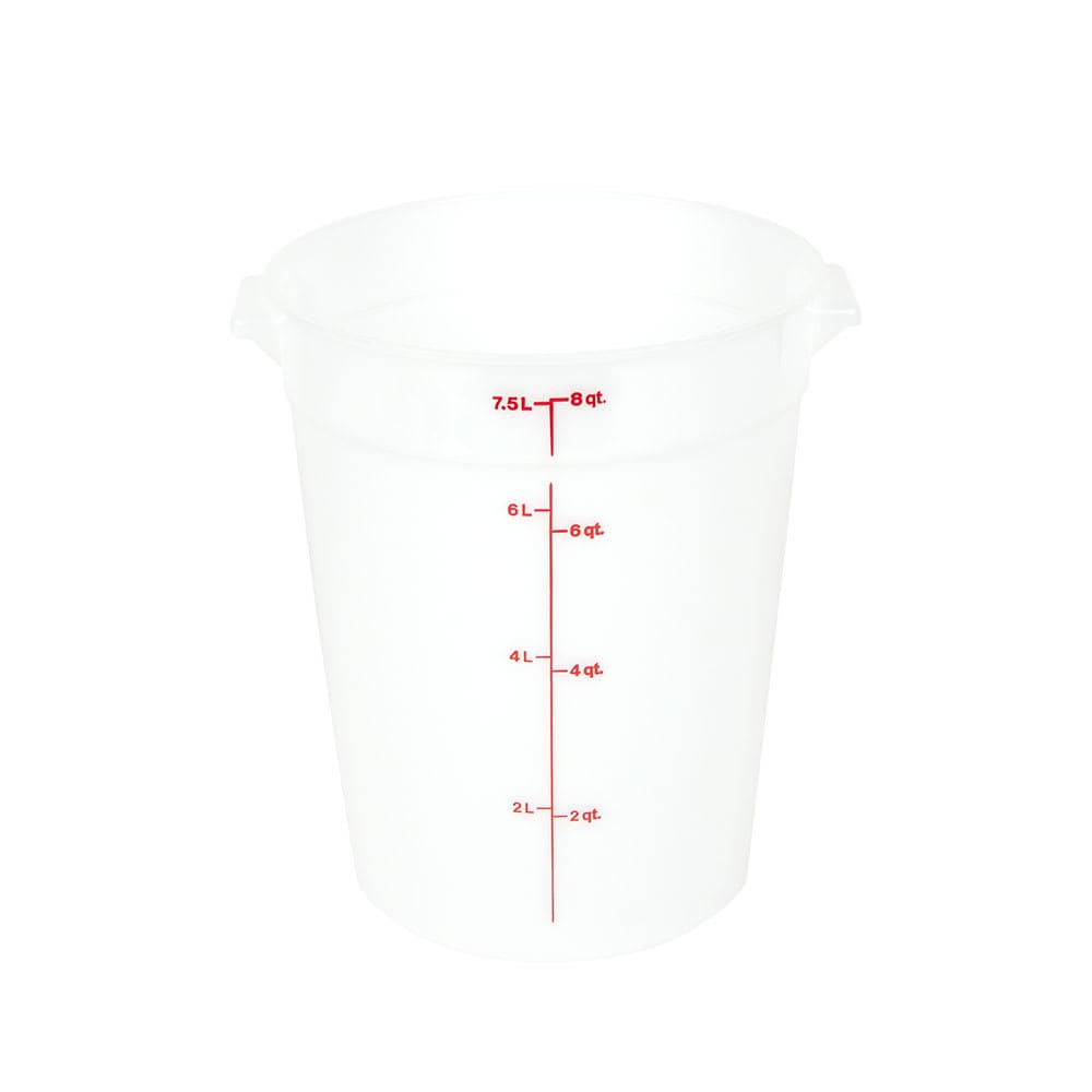 Cambro RFS8148 8 qt Round Storage Container - Natural White