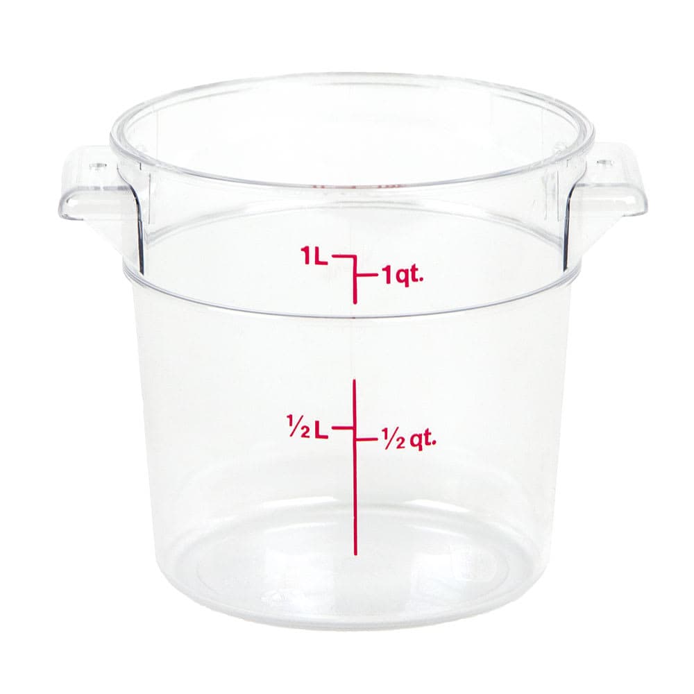Cambro RFSCW1135 1 qt Camwear Round Storage Container - Clear