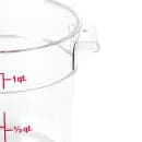 Cambro RFSCW1135 1 qt Camwear Round Storage Container - Clear thumbnail 3