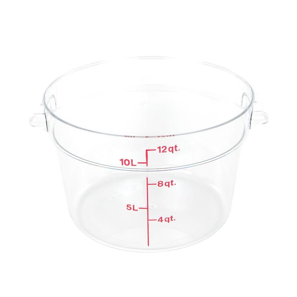 Cambro RFSCW12135 12 qt Camwear Round Storage Container - Clear
