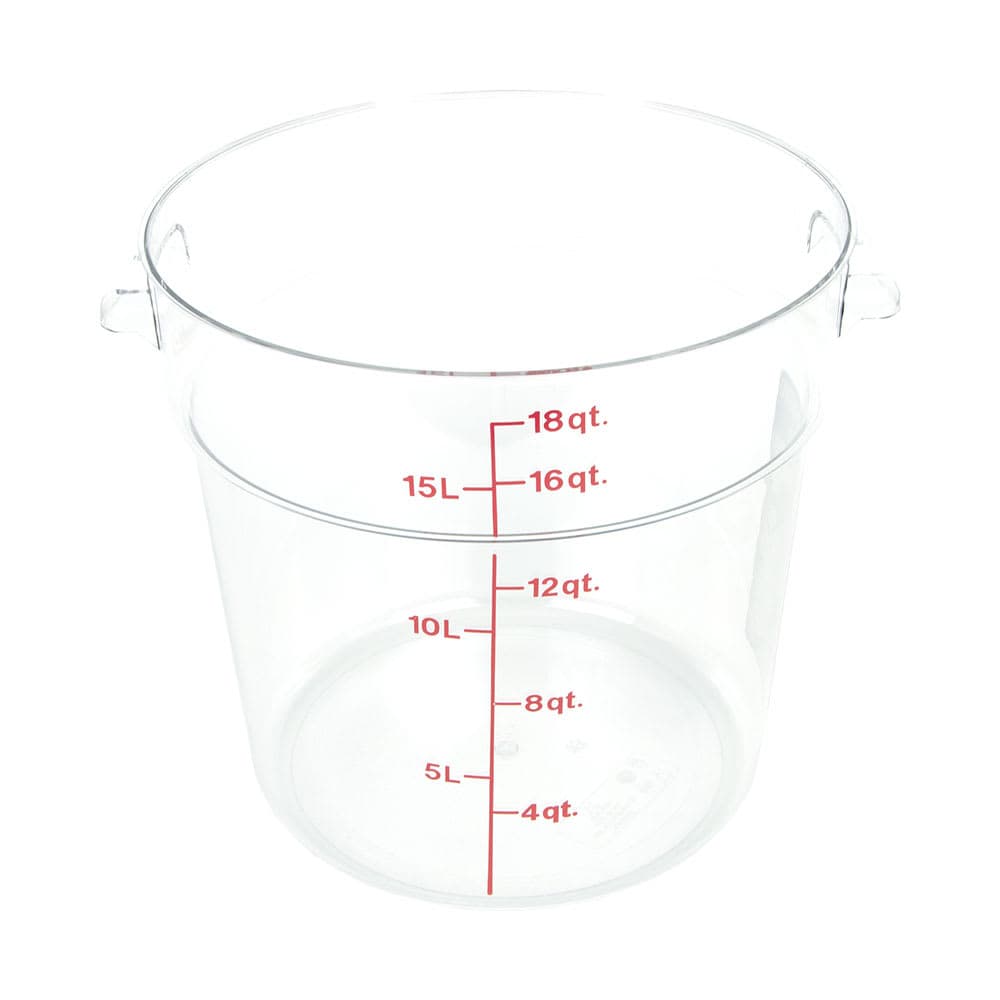 Cambro RFSCW18135 18 qt Camwear Round Storage Container - Clear