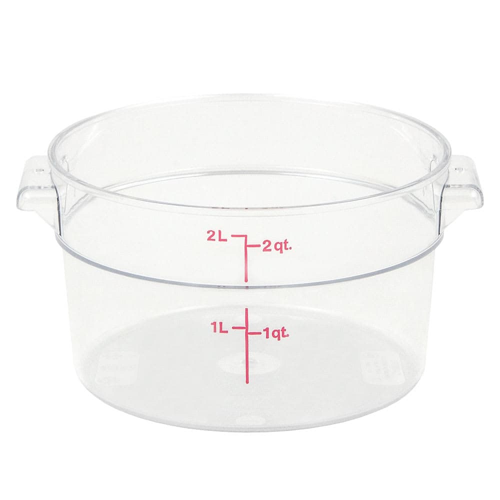 Cambro RFSCW2135 2 qt Camwear Round Storage Container - Clear