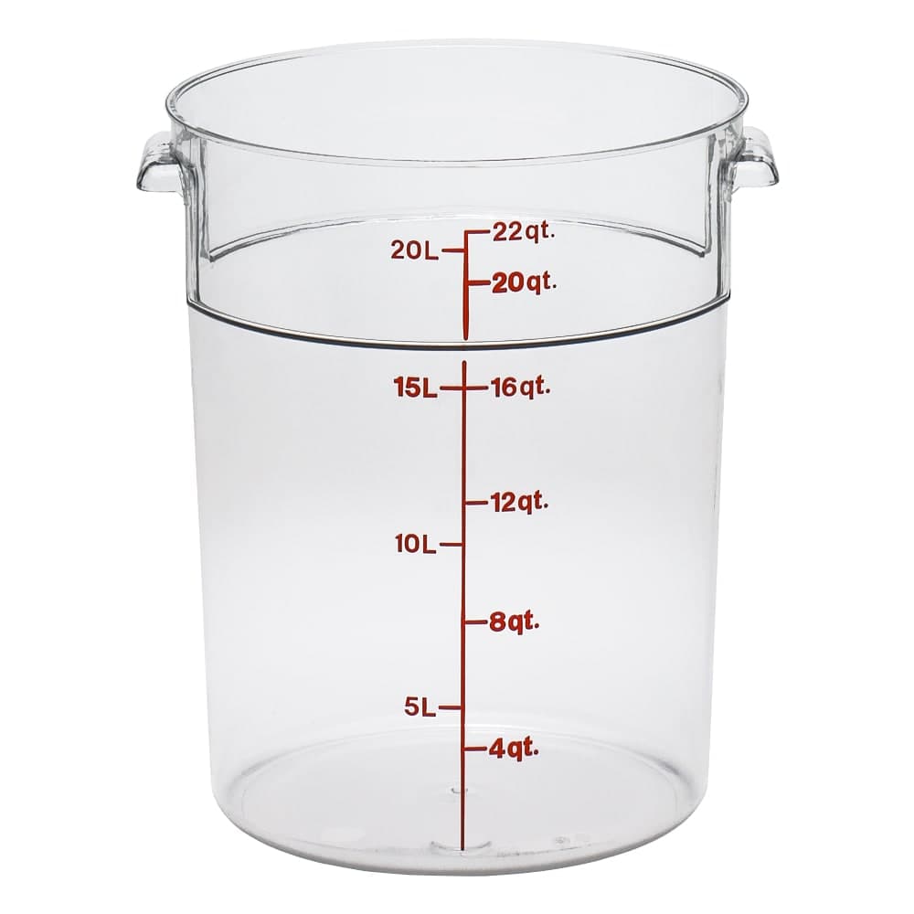 Cambro RFSCW22135 22 qt Camwear Round Storage Container - Clear
