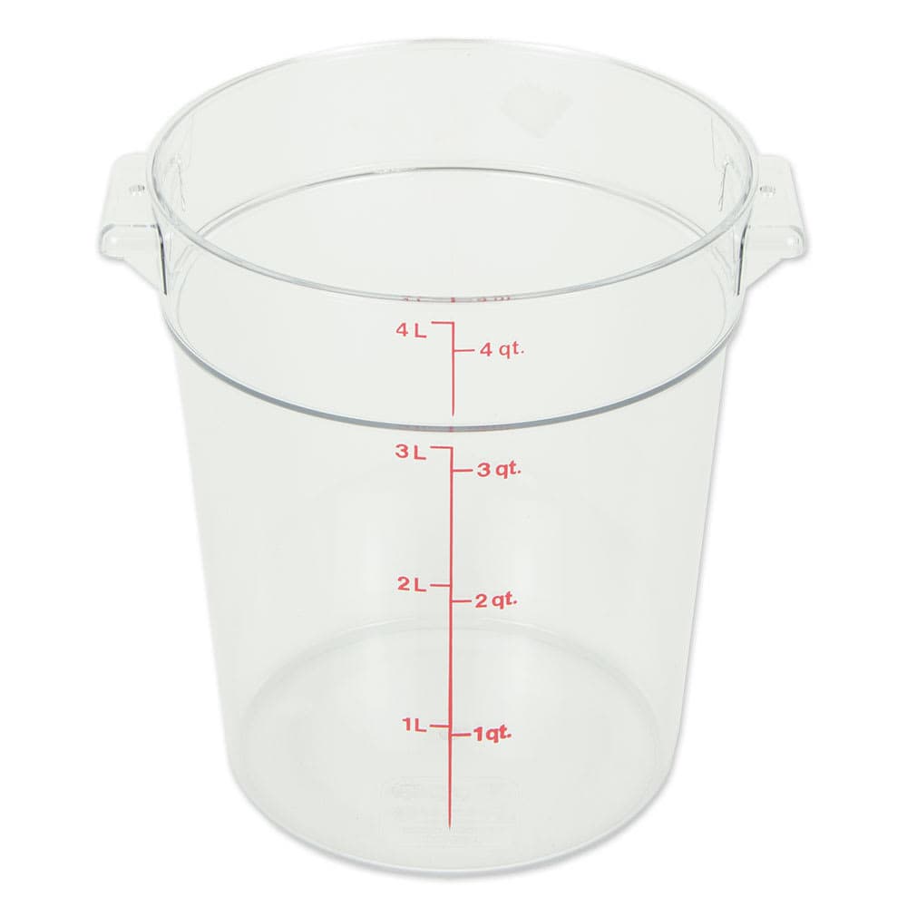 Cambro RFSCW4135 4 qt Camwear Round Storage Container - Clear