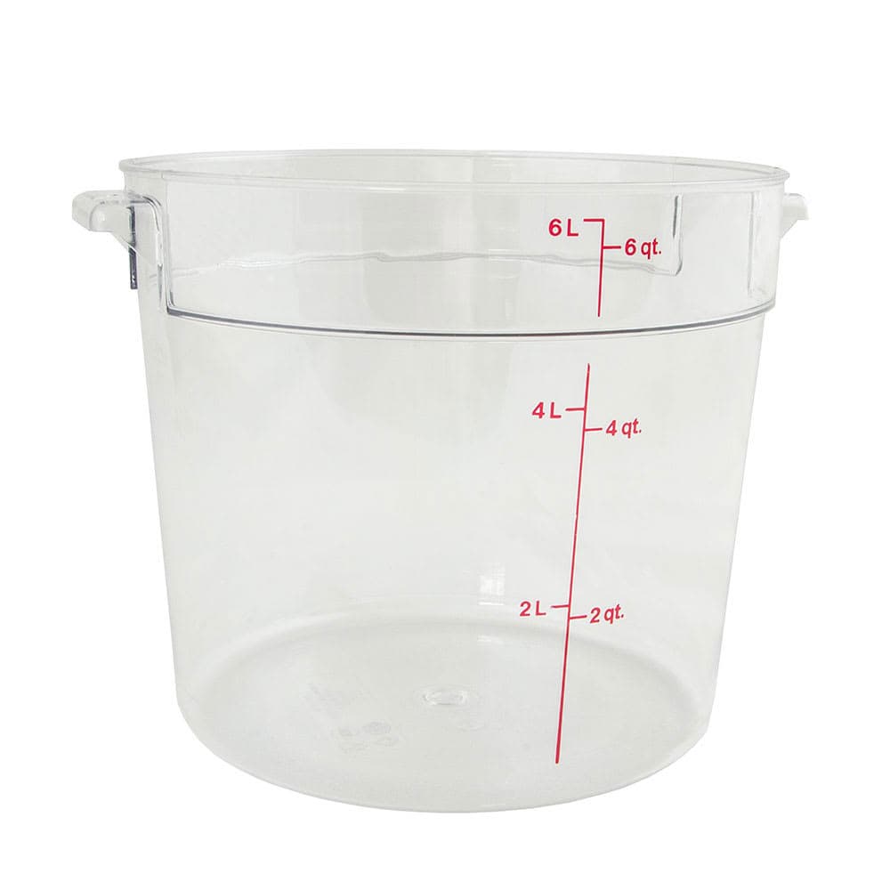 Cambro RFSCW6135 6 qt Camwear Round Storage Container - Clear