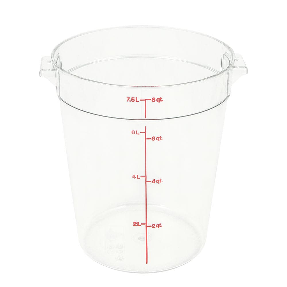 Cambro RFSCW8135 8 qt Camwear Round Storage Container - Clear