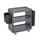Cambro SC225615 31 1/4" Beverage Service Cart, 18"D x 34" H, Charcoal Gray thumbnail 11