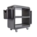 Cambro SC225615 31 1/4" Beverage Service Cart, 18"D x 34" H, Charcoal Gray thumbnail 12