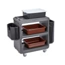 Cambro SC225615 31 1/4" Beverage Service Cart, 18"D x 34" H, Charcoal Gray thumbnail 6