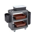 Cambro SC225S615 31 1/4" Beverage Service Cart, 18"D x 34" H, Charcoal Gray thumbnail 2