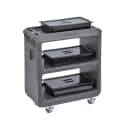 Cambro SC225S615 31 1/4" Beverage Service Cart, 18"D x 34" H, Charcoal Gray thumbnail 4