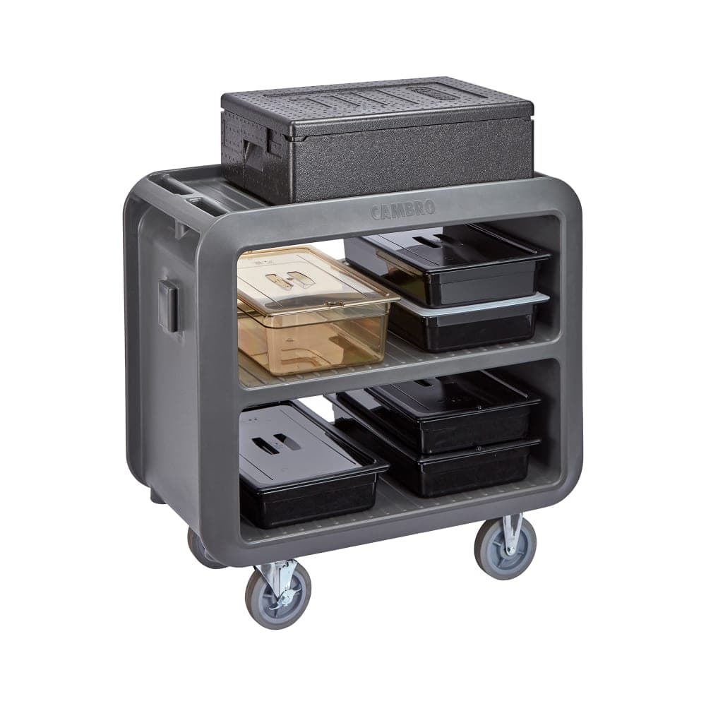 Cambro SC230615 37 1/2" Beverage Service Cart, 22"D x 37 1/4" H, Charcoal Gray