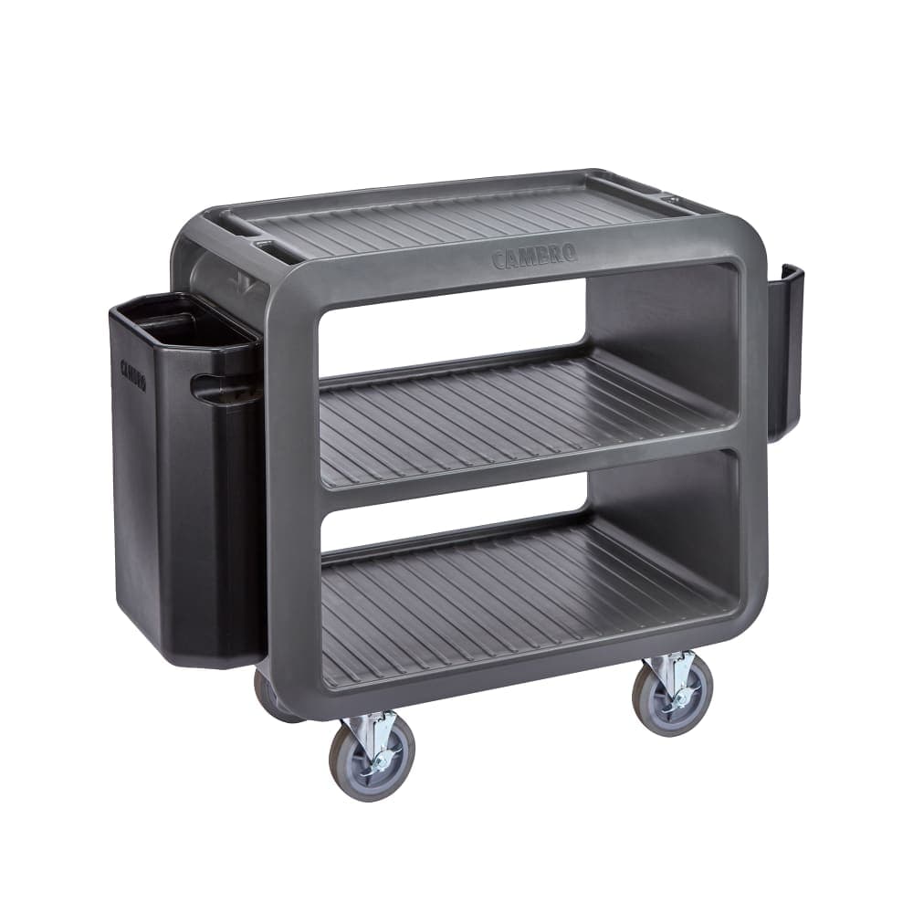 Cambro SC230S110 37 1/2" Beverage Service Cart, 22"D x 37 1/4" H, Black