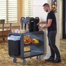 Cambro SC337615 41 1/2" Beverage Service Cart, 23 4/5"D x 37 1/10" H, Charcoal Gray thumbnail 6