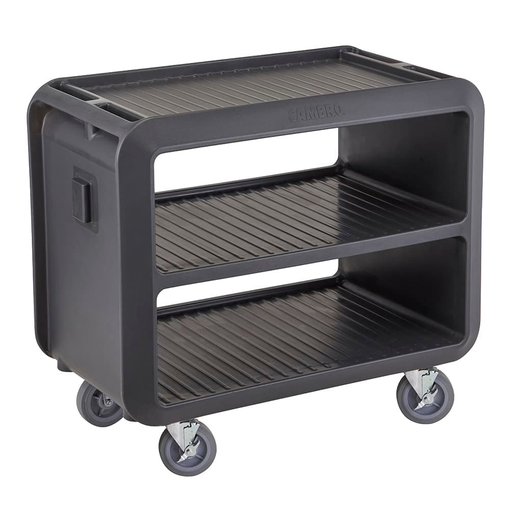 Cambro SC337S615 41 1/2" Beverage Service Cart, 23 4/5"D x 37 1/10" H, Charcoal Gray