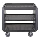 Cambro SC337S615 41 1/2" Beverage Service Cart, 23 4/5"D x 37 1/10" H, Charcoal Gray thumbnail 2