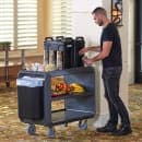 Cambro SC337S615 41 1/2" Beverage Service Cart, 23 4/5"D x 37 1/10" H, Charcoal Gray thumbnail 6