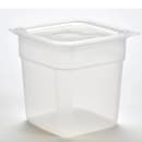 Cambro SFC1FPPP190 CamSquare® Cover for 1/2 & 1 qt Containers, Polyethylene, Translucent thumbnail 2