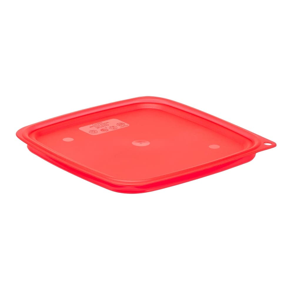 Cambro SFC6FPPP266 CamSquare® FreshPro Cover for 6 & 8 qt Containers, Polyethylene, Translucent Red