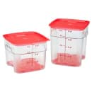 Cambro SFC6FPPP266 CamSquare® FreshPro Cover for 6 & 8 qt Containers, Polyethylene, Translucent Red thumbnail 3