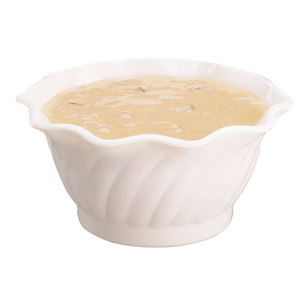 Cambro SRB13148 13 oz Swirl Bowl - Plastic, White