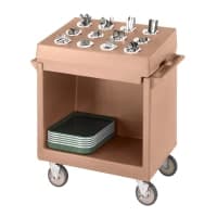 Cambro TDC2029131 38 1/8" Mobile Dish Caddy w/ (1) Shelf - Plastic, Dark Brown thumbnail 2