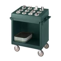 Cambro TDC2029157 38 1/8" Mobile Dish Caddy w/ (1) Shelf - Plastic, Coffee Beige thumbnail 4