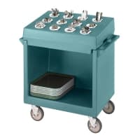 Cambro TDC2029192 38 1/8" Mobile Dish Caddy w/ (1) Shelf - Plastic, Granite Green thumbnail 4