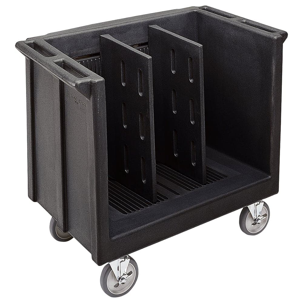 Cambro TDC30110 38 7/8" Mobile Dish Caddy w/ (3) Columns - Plastic, Black