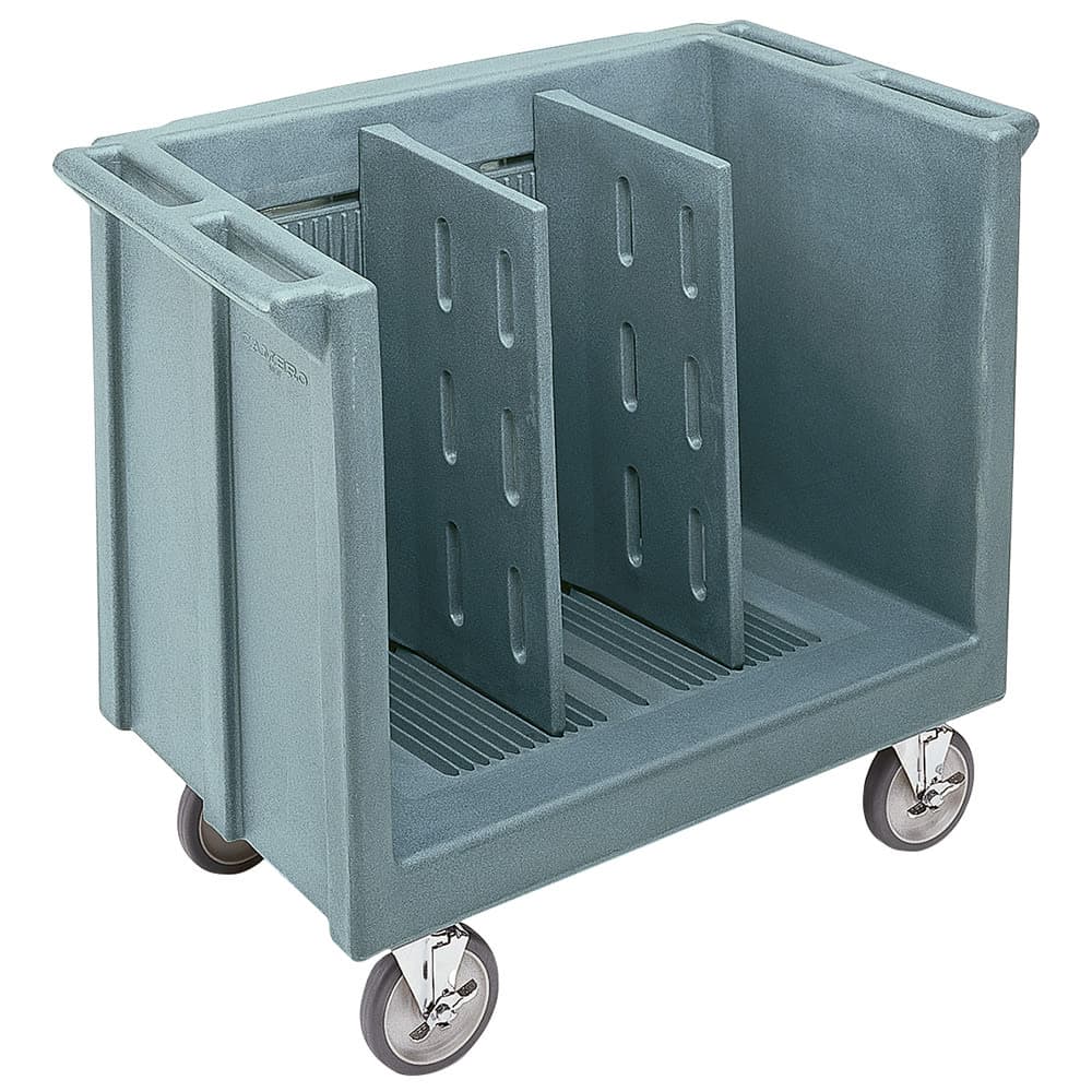 Cambro TDC30401 38 7/8" Mobile Dish Caddy w/ (3) Columns - Plastic, Slate Blue