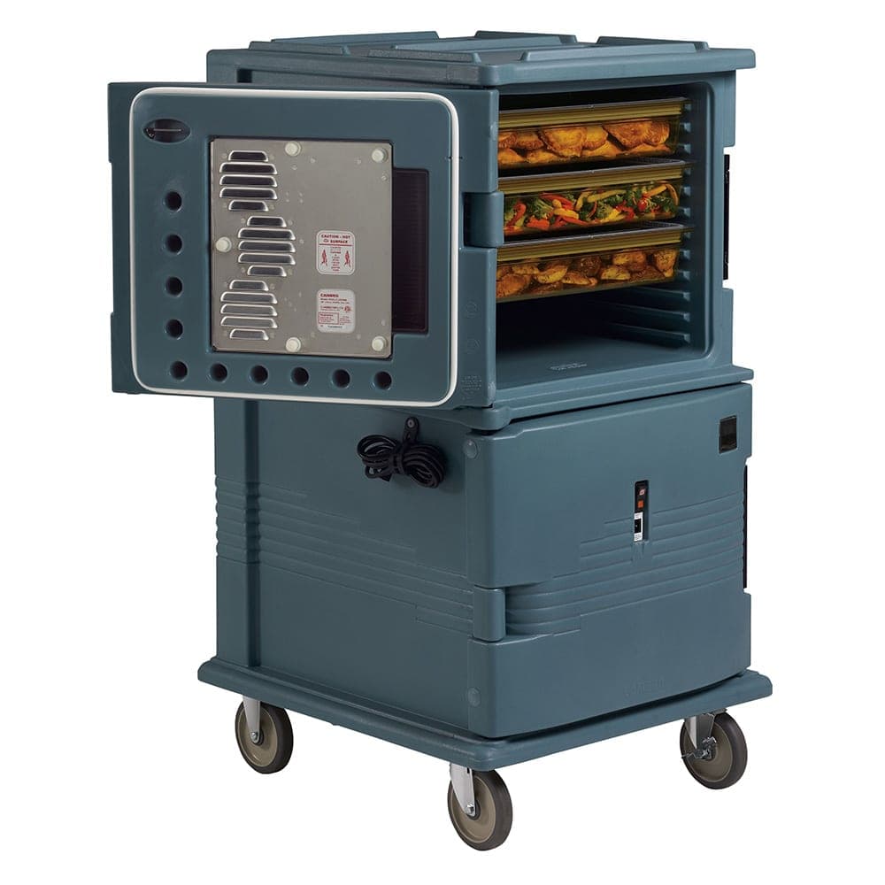 Cambro UPCH1600SP191 Ultra Camcart® Insulated Heated Food Carrier w/ (24) Pan Capacity - Granite Gray, 110v