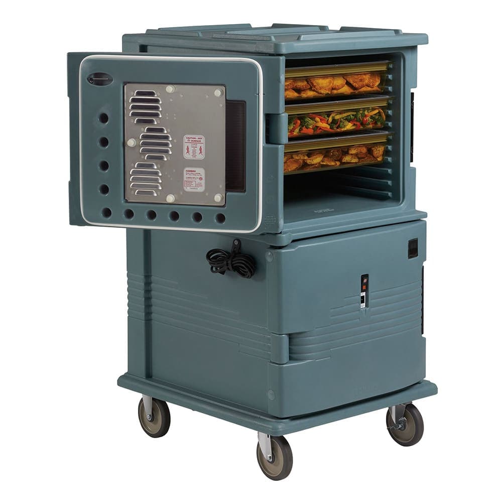 Cambro UPCH1600SP401 Ultra Camcart® Insulated Heated Food Carrier w/ (24) Pan Capacity - Slate Blue, 110v