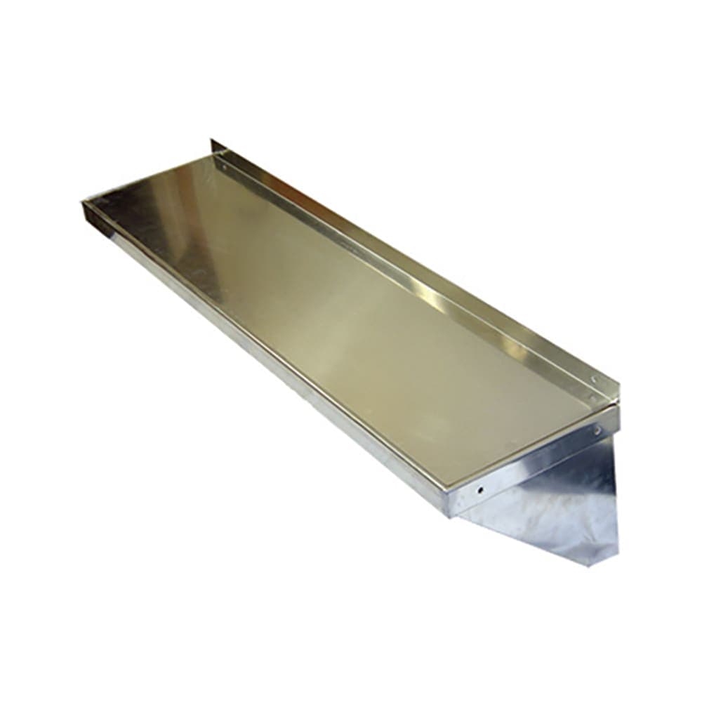 Winholt ALWMS1248 Solid Wall Mounted Shelf, 48"W x 12"D, Aluminum