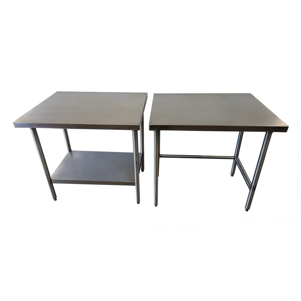 Winholt DTS-3048-HKD 48" 16 ga Work Table w/ Undershelf & 304 Series Stainless Steel Flat Top