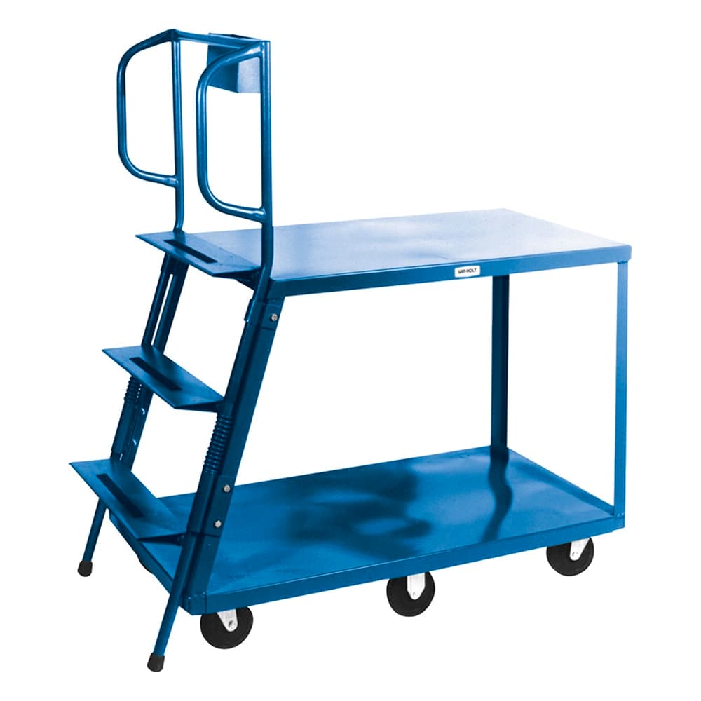 Winholt LT-2 1000 lb Ladder Truck - 50"L x 53"H, Steel, Blue