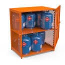 Winholt SC-1740-51H-2S 45" Stationary Security Cage - 30" W, Orange Painted thumbnail 2