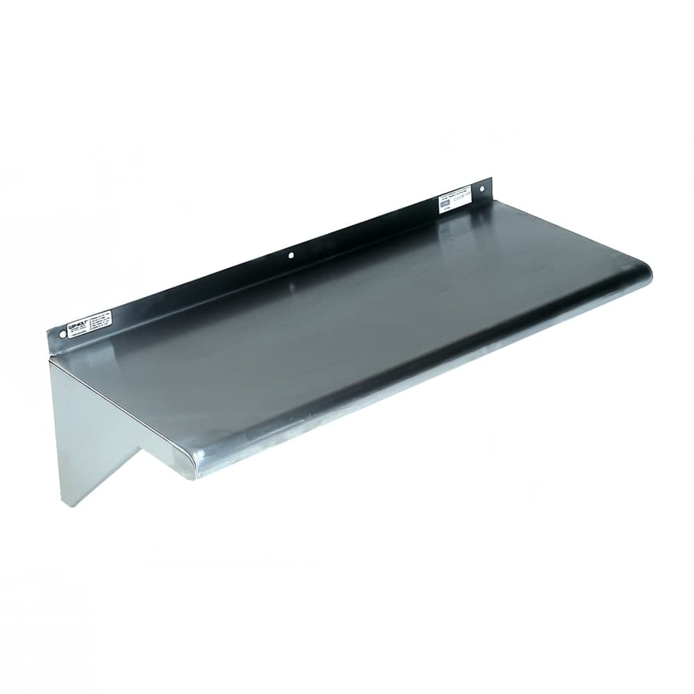Winholt SSWMS102 Fabricated Wall Mounted Shelf, 24"W x 10"D, Stainless Steel