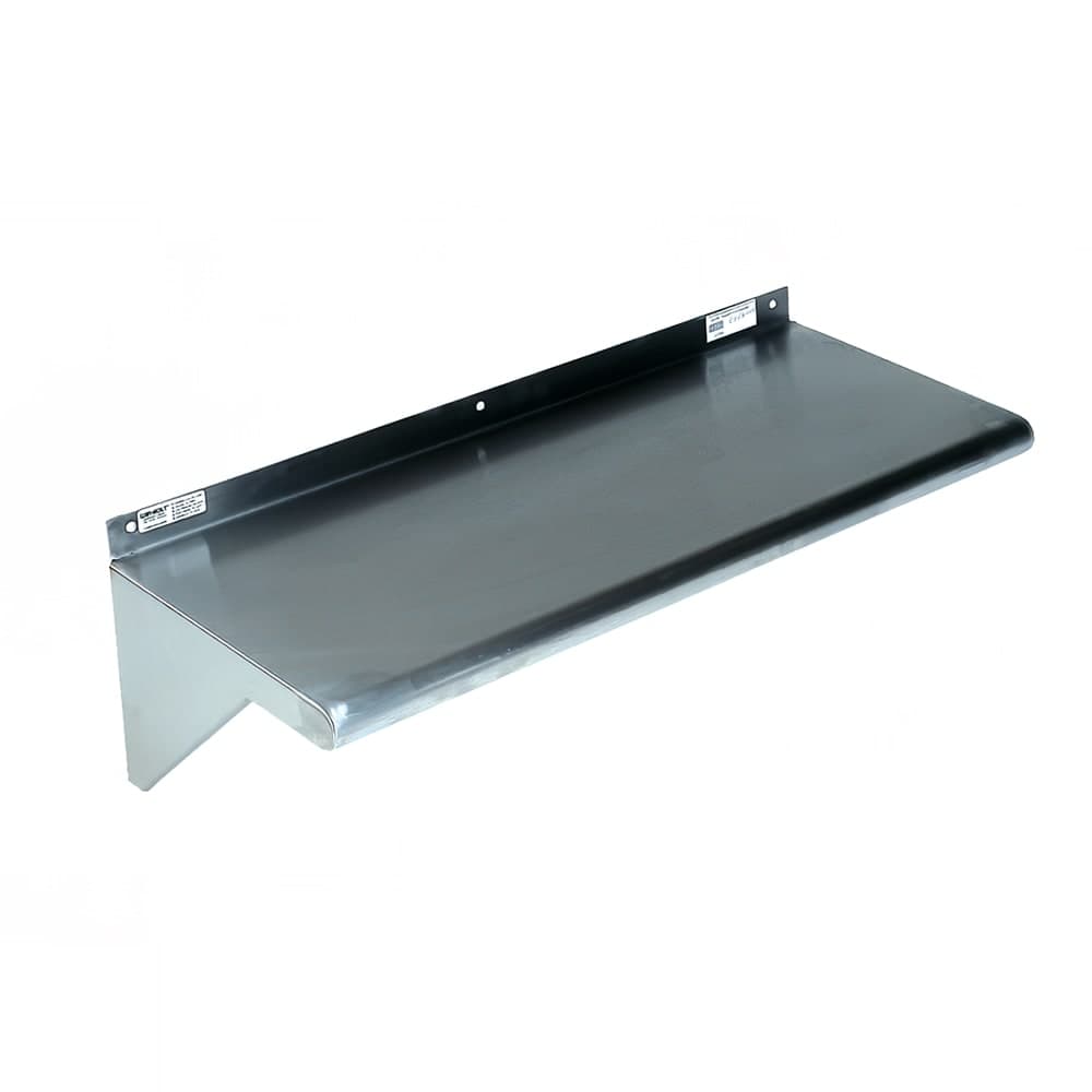 Winholt SSWMS103 Fabricated Wall Mounted Shelf, 36"W x 10"D, Stainless Steel
