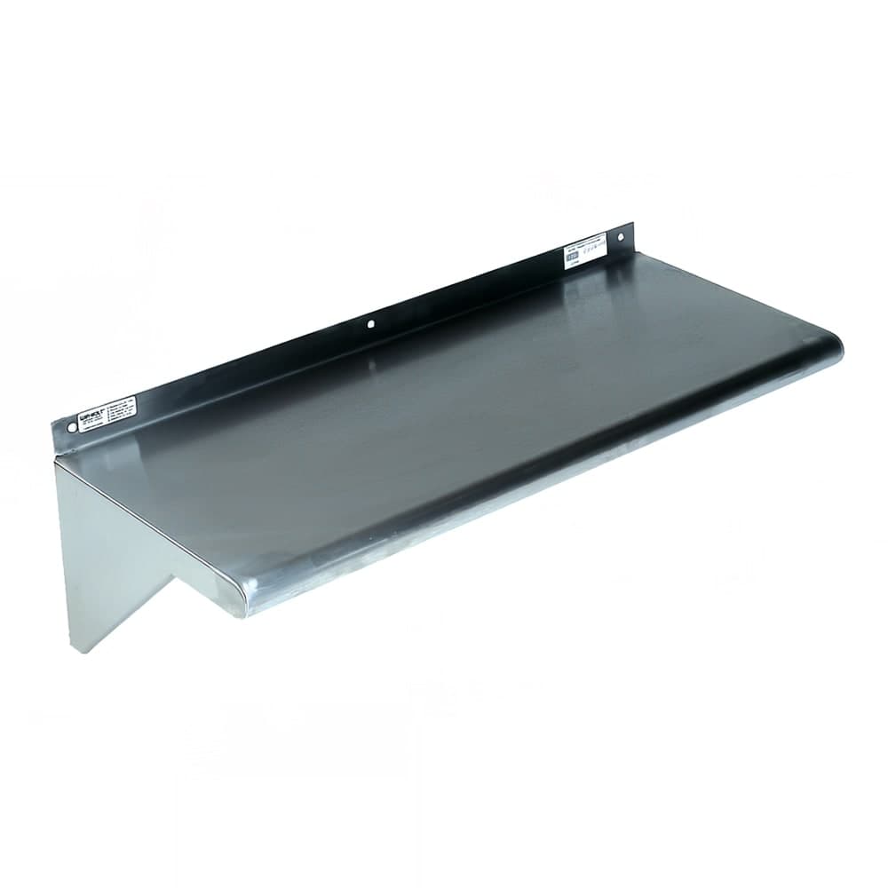 Winholt SSWMS105 Fabricated Wall Mounted Shelf, 60"W x 10"D, Stainless Steel