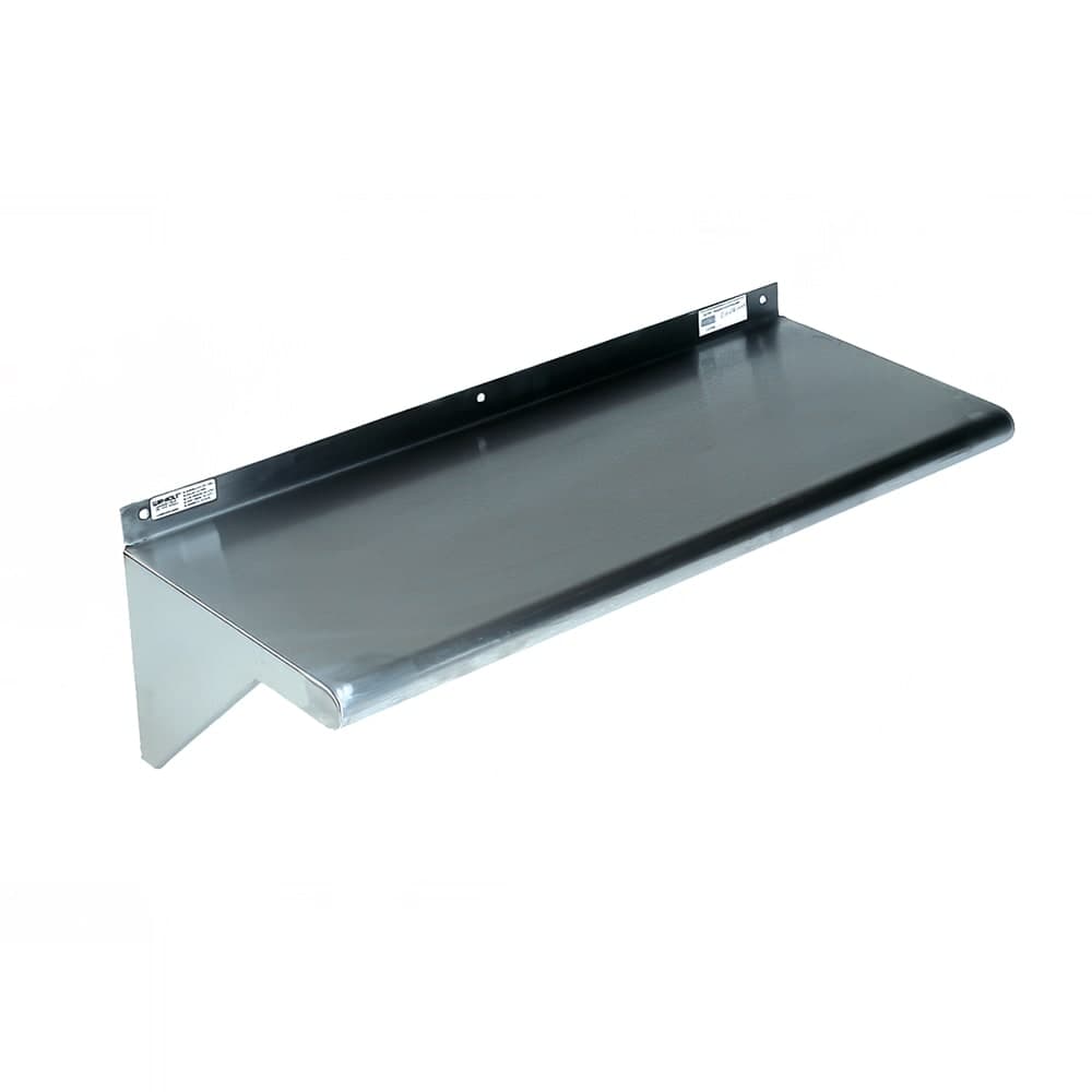 Winholt SSWMS152 Fabricated Wall Mounted Shelf, 24"W x 15"D, Stainless Steel