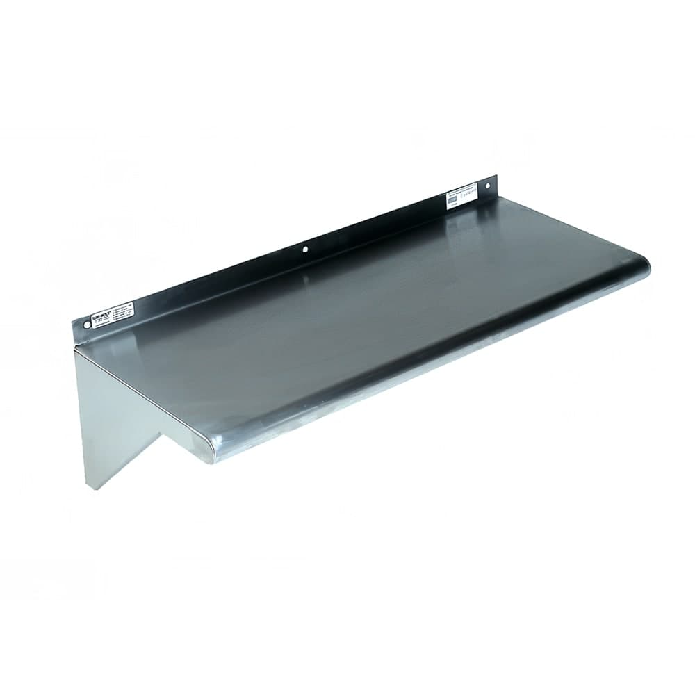 Winholt SSWMS153 Fabricated Wall Mounted Shelf, 36"W x 15"D, Stainless Steel