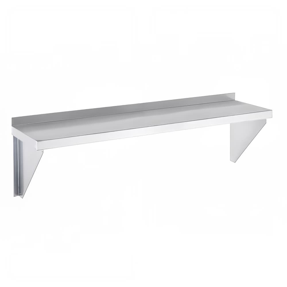Channel Solid Wall Mounted Shelf, 24"W x 12"D, Aluminum (AWS1224)