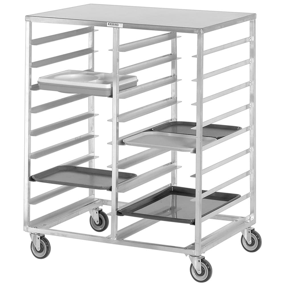 Channel 44"W 36 Tray Cafeteria Tray Rack w/ 5" Bottom Load Slides (CTR1520)