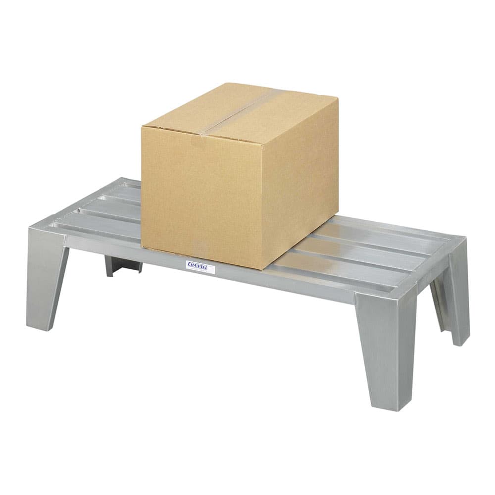Channel 36" Stationary Dunnage Rack w/ 3000 lb Capacity, Aluminum (EXD2436)