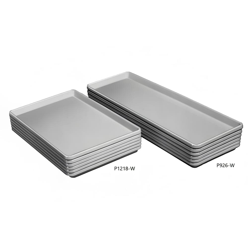 Channel Rectangular Market Display Tray - 12 1/2" x 30" x 3/4", White (P1230-W)