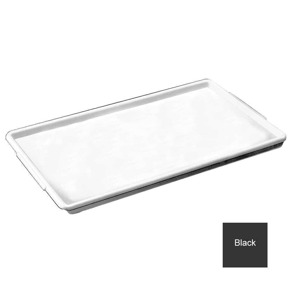 Channel Plastic Platter, 9x26", Styrene Plastic, Black (D926-B)