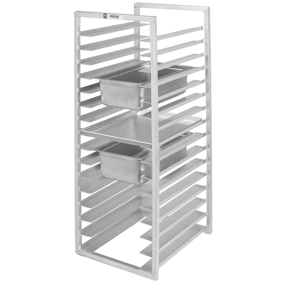 Channel 20 1/2"W 16 Steam Table Pan Rack w/ 3" Bottom Load Slides (RIUTR-16)