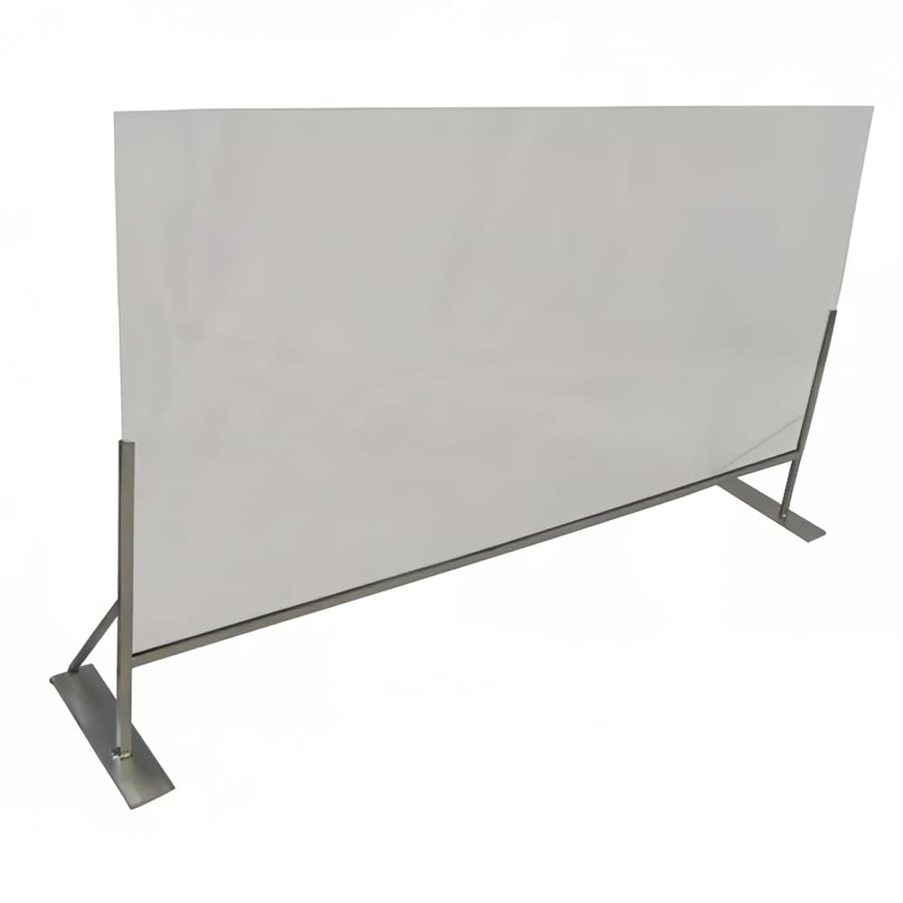 Channel Countertop Social Distancing Divider - 48"W x 32"H, Plexiglass w/ Aluminum Frame (SDDC-4832)