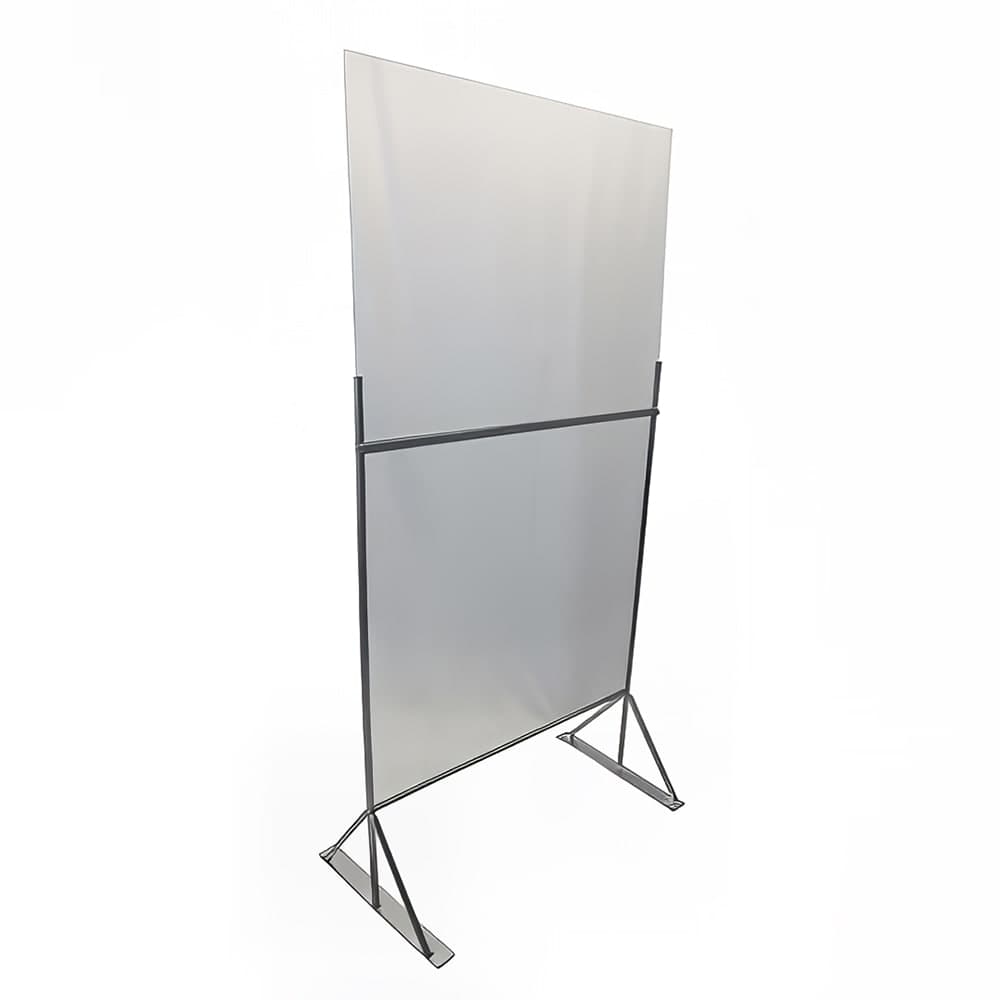 Channel Social Distancing Divider - 36"W x 70"H, Acrylic w/ Aluminum Frame (SDDF-3670)