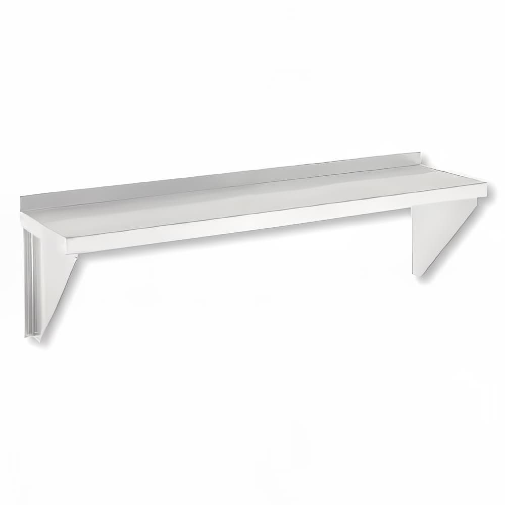 Channel Solid Wall Mounted Shelf, 60"W x 12"D, Stainless (SWS1260)